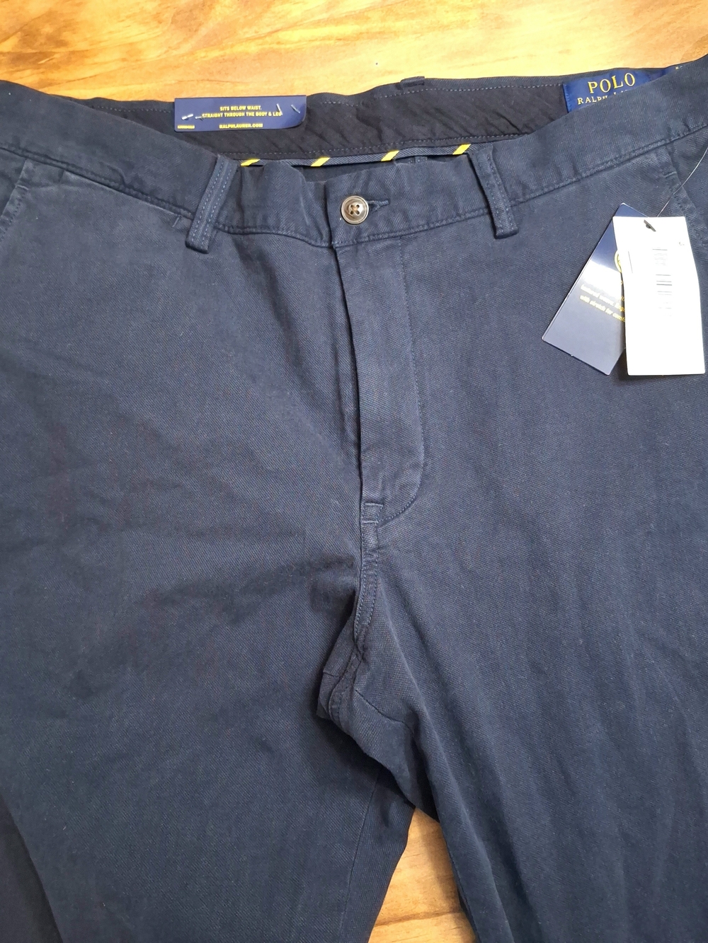 NWT Polo Ralph Lauren Navy Stretch Straight Fit Pants 35/32 - Picture 8 of 10